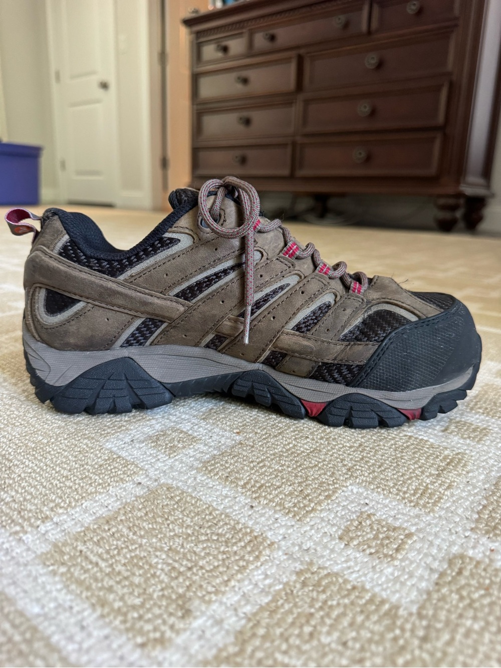 Merrell Moab 2 Vent Waterproof Composite Toe Work Shoes Brown Women’s 7.5 - Picture 5 of 13